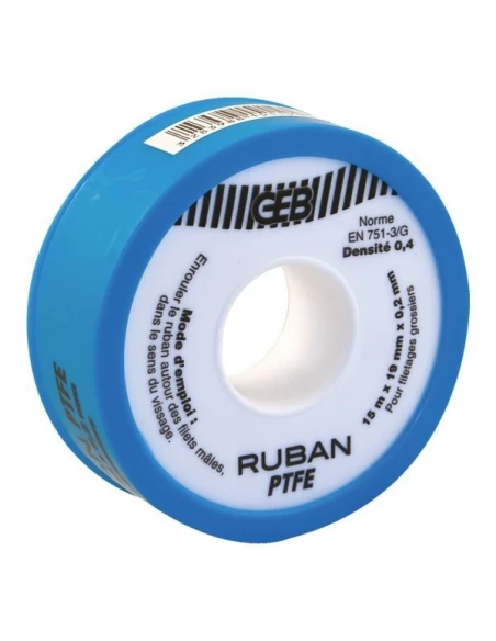Ruban ptfe std 12mm x 12mx 0,075mm - GEB