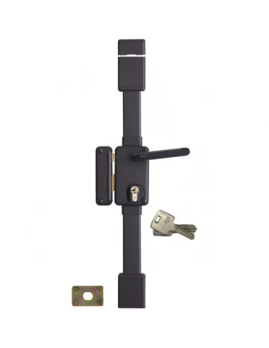 Serrure 3 points beluga cp marron a tirage 75 x 130 mm gauche