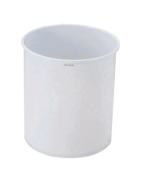 Corbeille a papier en acier epoxy 15 l - blanc - diam 270 x300 mm