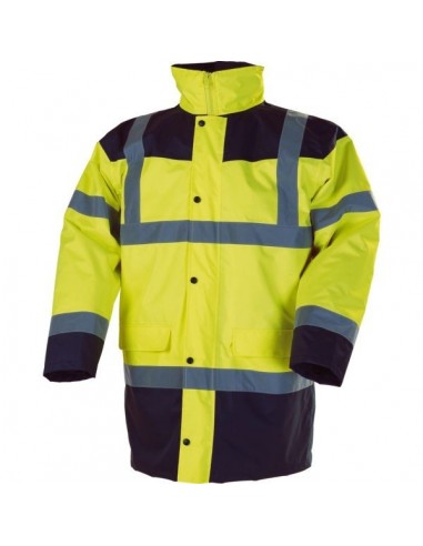 Parka haute visibilite 4 en 1 piana orange bleu parka et gilet - taille 3xl