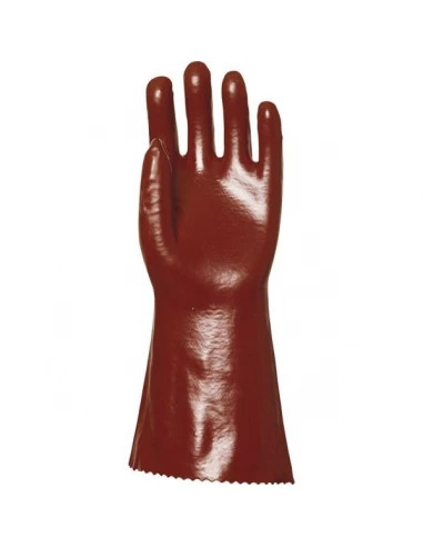 Gant pvc tout enduit 35 cmrouge simple enduction finition lisse taille 9,5
