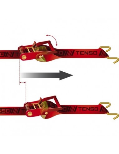 Arrimage tenso crochet doigt ecarte 6t 9m x 50mm