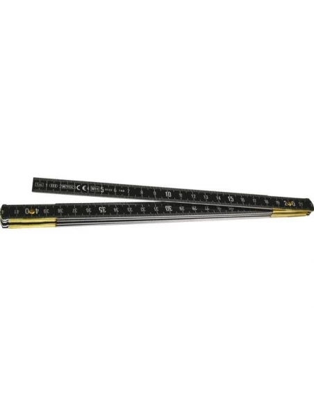 Metre pliant en alu noir oxyde 1 m - METRICA