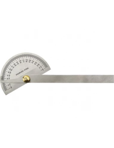 Rapporteur d'angle inox diam 90 mm - lg 150 mm