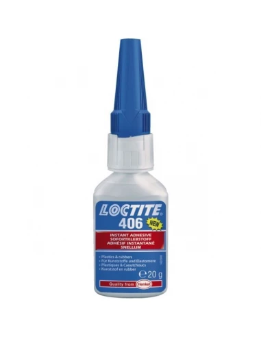 Colle 406 cyanoacrylate flacon 20 grs - Loctite