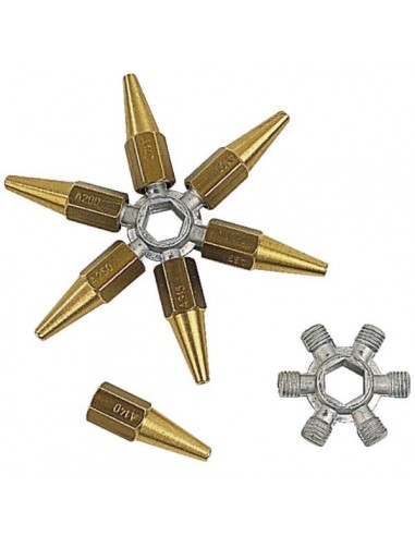 Ensemble de cle n° 1 avec 7 buses laiton