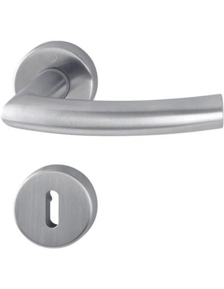 Poignee sur rosace trondheim f69 inox mat e1430z-42k-42ks -cle i