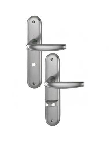 Poignee sur plaque atlanta f9alu aspect inox 1530-3200p clei