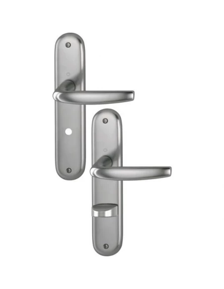 Poignee sur plaque atlanta f9alu aspect inox 1530-3200p - bcc