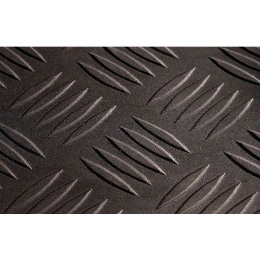 Tapis caoutchouc industriel checker 1,40 x 10 m ep 3 mm noirle rl