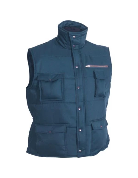 Gilet vosges fermeture a glissiere bleu marinetaille xxl