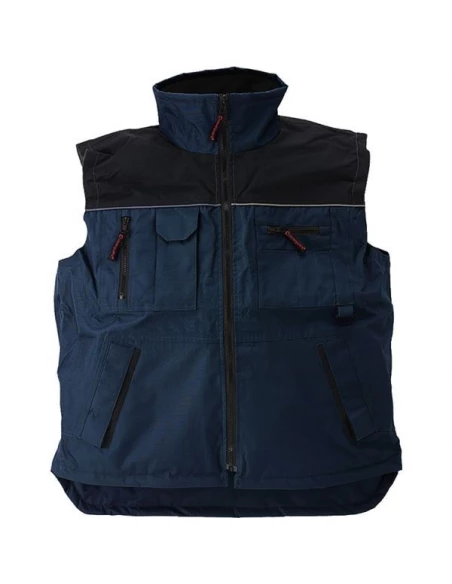 Gilet ripstop bleu marine 100%polyester end pvc taille s