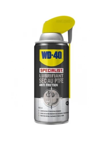 Lubrifiant sec au PTFE WD-40 SPECIALIST 400ml avec bec flexible.