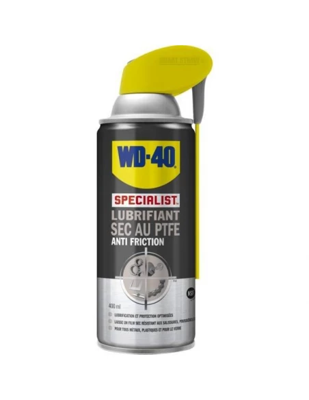 Lubrifiant sec au PTFE WD-40 SPECIALIST 400ml avec bec flexible.