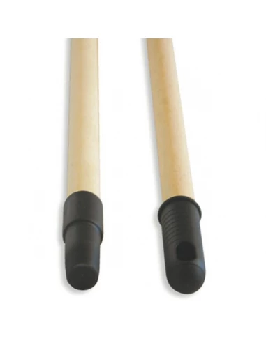 Manche balai en bois diamêtre 24mm avec embout à vis longueur 1.30 m