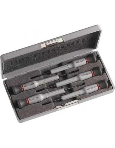 Coffret de 5 tournevis microtech pour vis fente