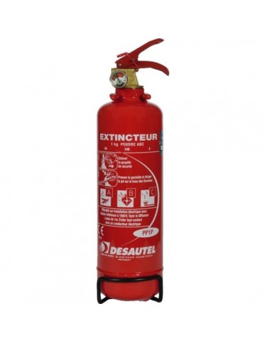 Extincteur poudre polyvalente abc 2 kg sous pression avec indicateur