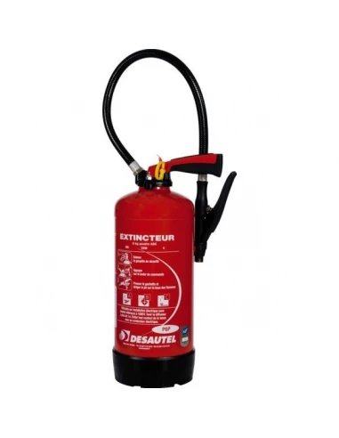 Extincteur poudre polyvalente abc 9 kg avec support