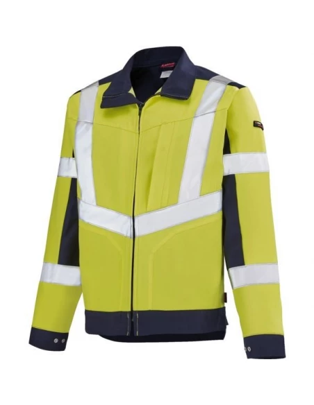 Blouson hi vi workvision jaune-bleu t2