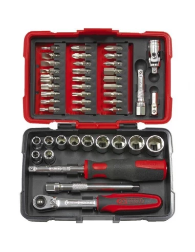 Coffret de douilles 44 pieceset accessoires ultimate 1-4'