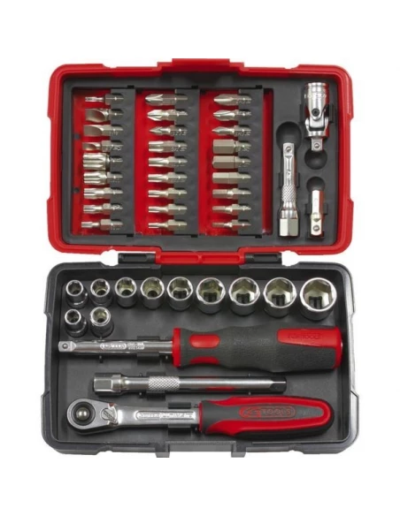 Coffret de douilles 44 pieceset accessoires ultimate 1-4'