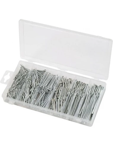 Assortiment de goupilles fendues, 555 pcs