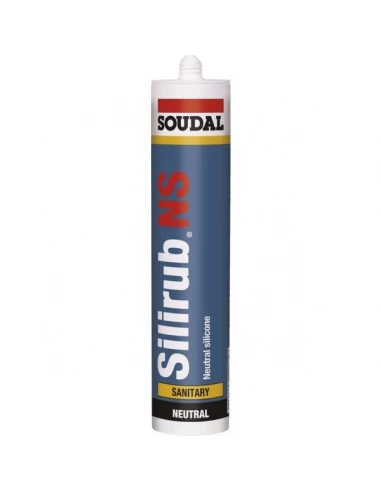 Mastic silicone sanitaire silirub NS300 ml transparent - SOUDAL