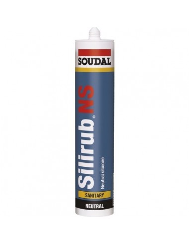 Mastic silicone sanitaire silirub NS300 ml blanc - SOUDAL