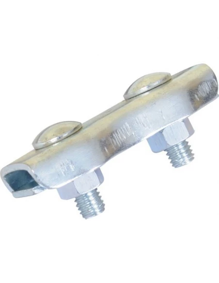 Serre cable plat inox aisi316duplex 2 boulons 5 mm