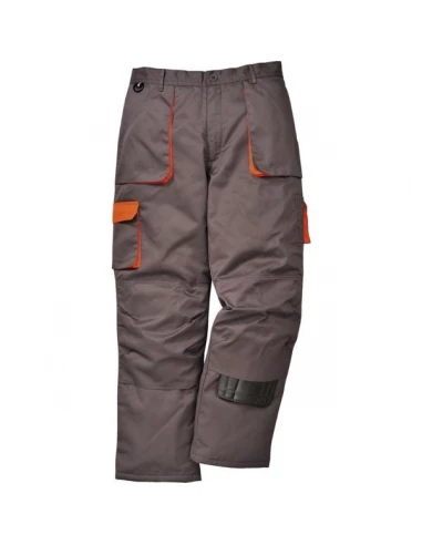 Pantalon Portwest Texo Contrasté matelassé couleur : Gris taille L - PORTWEST