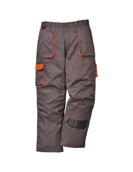 Pantalon Portwest Texo Contrasté matelassé couleur : Gris taille L - PORTWEST