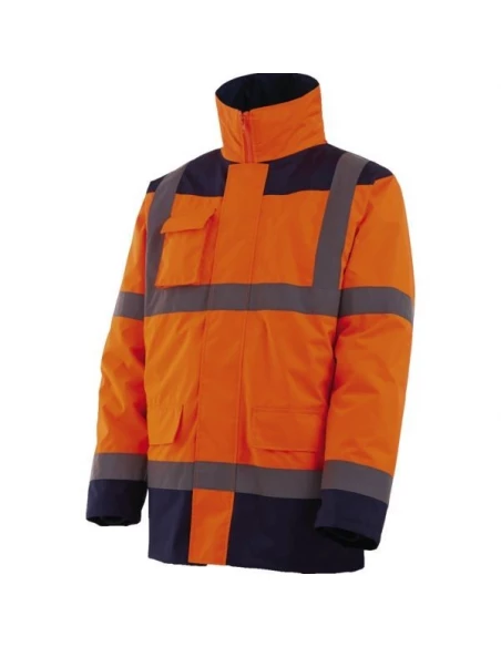 Parka matelassee 4 en 1 jaunefluo-marine t2xl