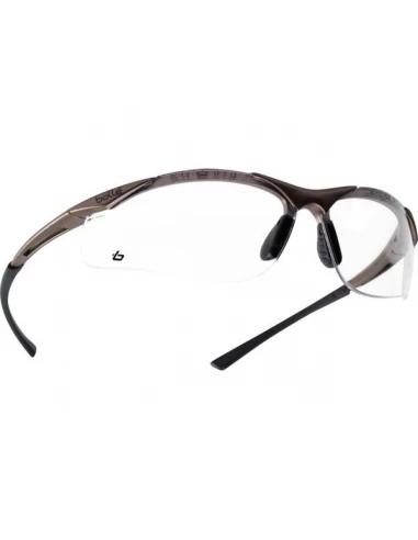 Lunette protection contour nylon noire pc fumee anti rayures