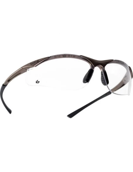 Lunette protection contour nylon noire pc fumee anti rayures