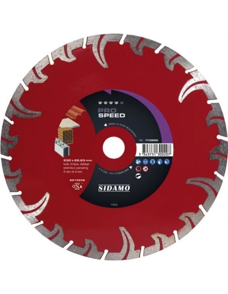 Disque diamant pro speed diam 230 x 22,23 x h 7,5