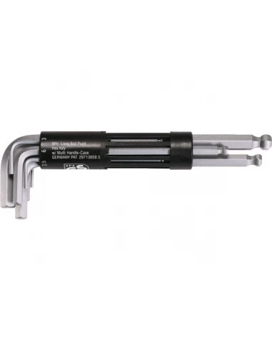 Jeu de cles males 6 pans a tete spherique longues 2-2,5-3-4-5-6-8-10 mm