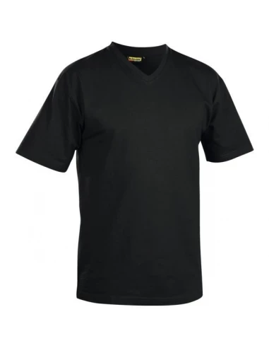 T-shirt col v noir t m