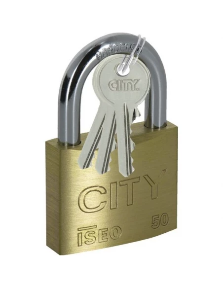 Cadenas laiton 45mm anse acier 2 clés - CITY