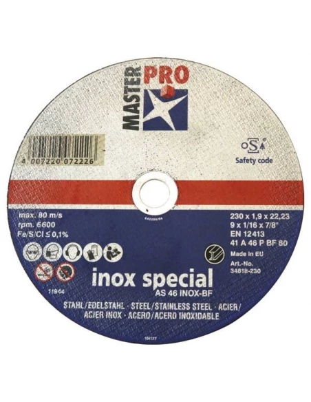 disque a tronconner mp diam 230 x 1 9 mm inox sa eht 230-1 9a 46 p
