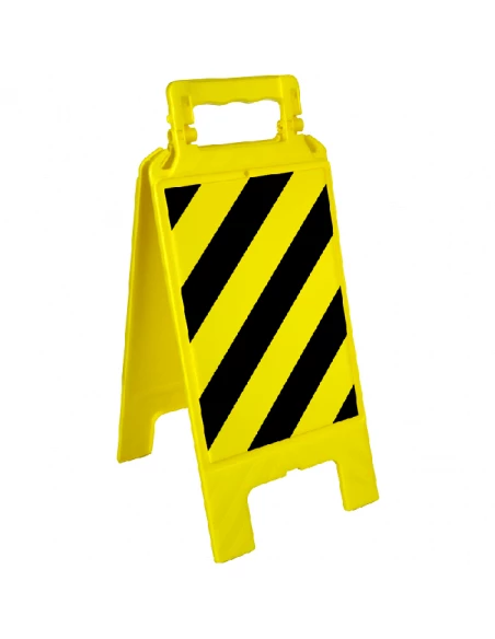 Chevalet pliable de signalisation hachure noir et jaune