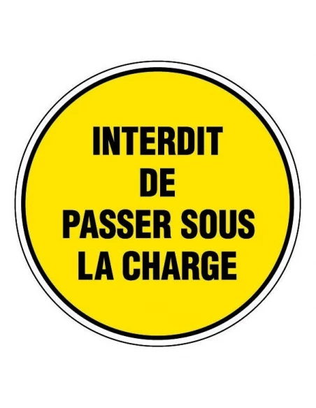 Disque signalisation d300 402jaune interdit de passer sousla charge