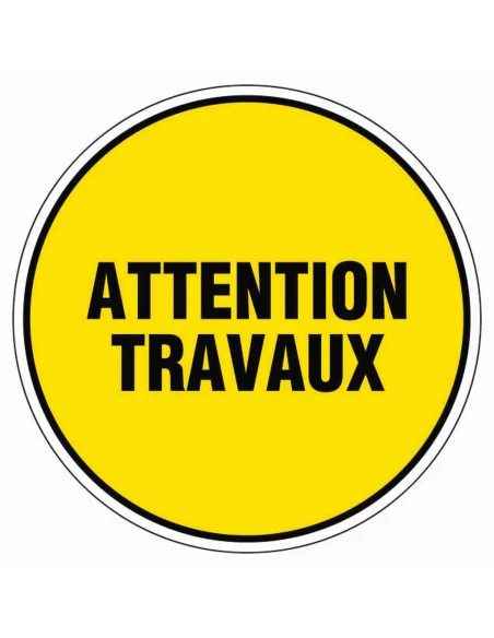 Disque d'avertissement ø 450 mm rigide attention travaux