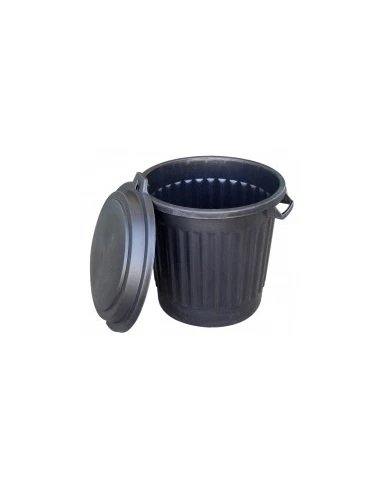 Poubelle Polypro 80 L Noire - OUTIFRANCE