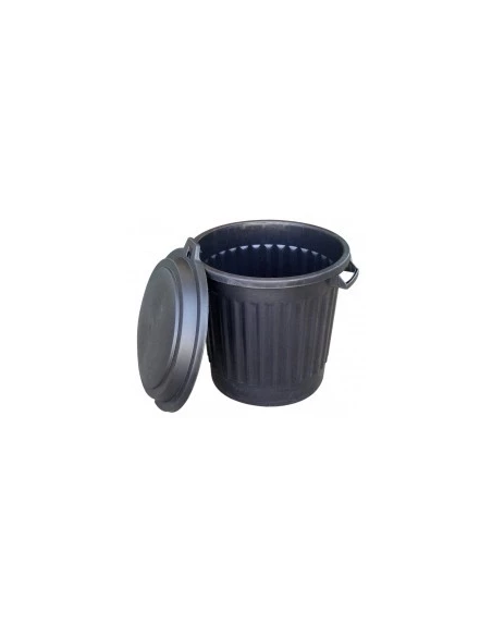 Poubelle Polypro 80 L Noire - OUTIFRANCE