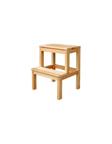 Marche Pied En Bois 1 Marche Avec Tablette - OUTIFRANCE
