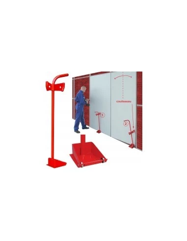Cale plaque a coulisseau simpleh 800mm epoxy rouge