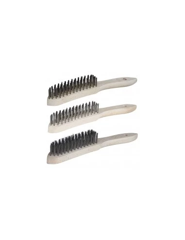 Brosse À Manche (4 Rangs Fils Dur Acier) - OUTIFRANCE