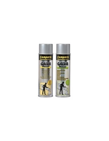 1 Peinture Aérosol galva froid brillant 650-500 ml - traitement anti-corrosion - AMPERE