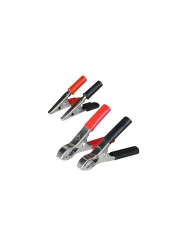 Jeu 2 pinces batterie 80mm s/c1 rouge 1 noire