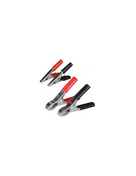 Jeu 2 pinces batterie 80mm s/c1 rouge 1 noire